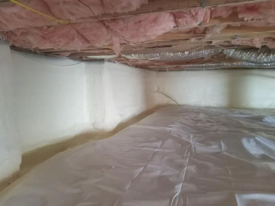 Crawl space encapsulation with closed-cell spray foam for Roof Leak Repair in Chillicothe